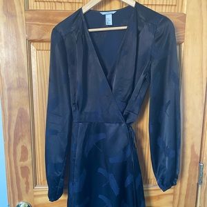 Navy Blue Wrap Dress